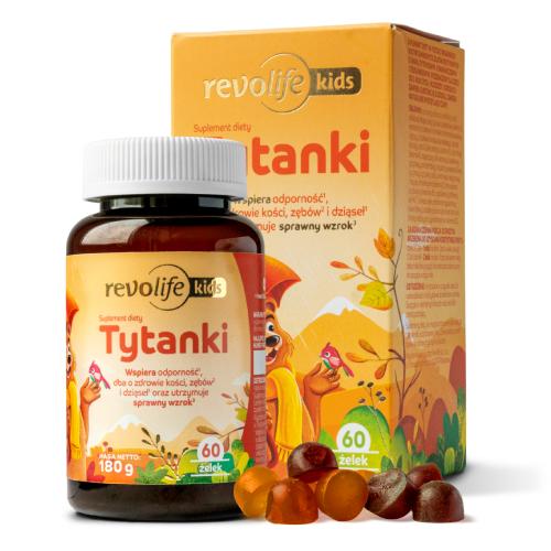 Miniaturka artykułu - Revolife Kids Tytanki, 60 żelek bez cukru