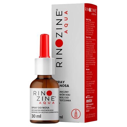 Miniaturka artykułu - RINOZINE AQUA s&oacute;l morska dla dzieci i dorosłych, 30ml/ USZKODZONE TEKTUROWE OPAKOWANIE