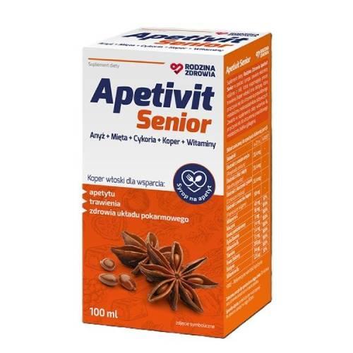 Miniaturka artykułu - Rodzina Zdrowia Apetivit Senior syrop, 100ml KR&Oacute;TKA DATA 30.09.2026