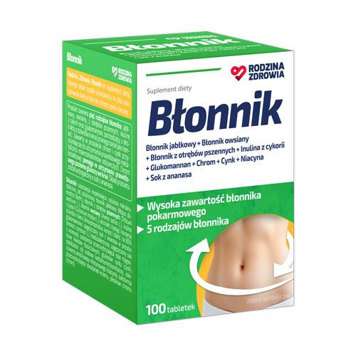 Miniaturka artykułu - Rodzina Zdrowia Błonnik, 100 tabl.