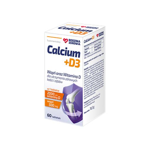 Miniaturka artykułu - Rodzina Zdrowia Calcium+D3, 60 tabl.