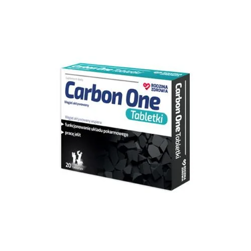 Miniaturka artykułu - Rodzina Zdrowia Carbon One, 20 tabletek KR&Oacute;TKA DATA 31.10.2026