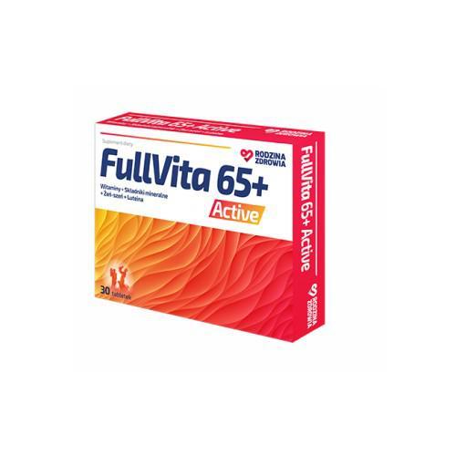 Miniaturka artykułu - Rodzina Zdrowia FullVita 65+ Active, 30 tabletek KR&Oacute;TKA DATA 30.06.2026
