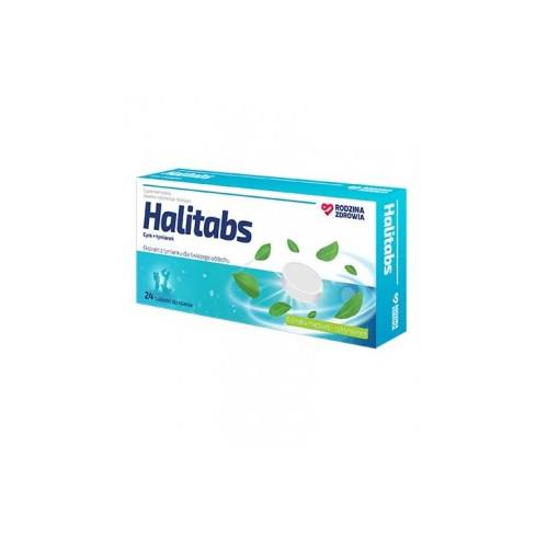 Miniaturka artykułu - Rodzina Zdrowia Halitabs o smaku miętowo-cytrynowym, 24 tabletki do ssania
