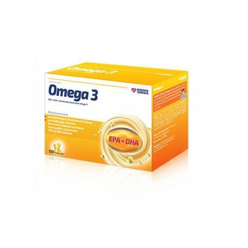 Miniaturka artykułu - Rodzina Zdrowia Omega 3, 120 kapsułek USZKODZONE TEKTUROWE OPAKOWANIE
