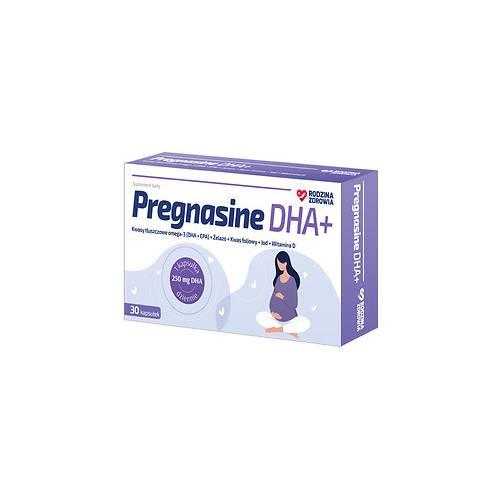 Miniaturka artykułu - Rodzina Zdrowia Pregnasine DHA+, 30 kaps. - suplement diety dla kobiet w ciąży