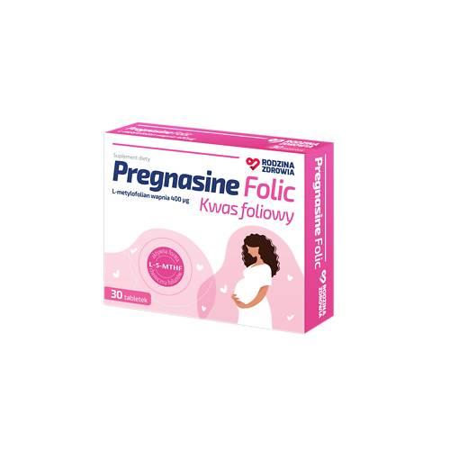Miniaturka artykułu - Rodzina Zdrowia Pregnasine Folic, 30 tabl.
