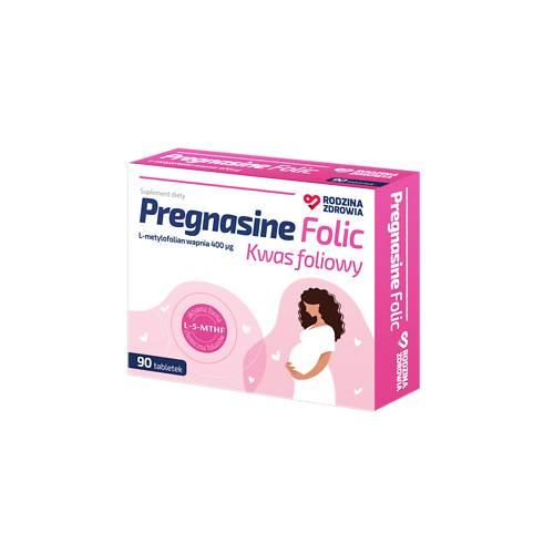 Miniaturka artykułu - Rodzina Zdrowia Pregnasine Folic, 90 tabl.