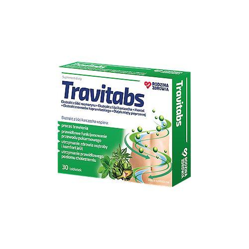 Rodzina Zdrowia Travitabs, 30 tabl. USZKODZONE OPAKOWANIE TEKTUROWE