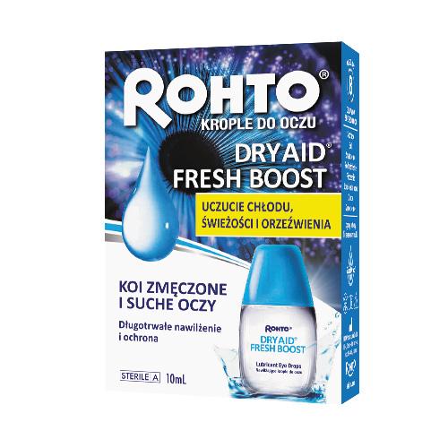 Miniaturka artykułu - Rohto Dry Aid Fresh Boost Krople do oczu, 10 ml