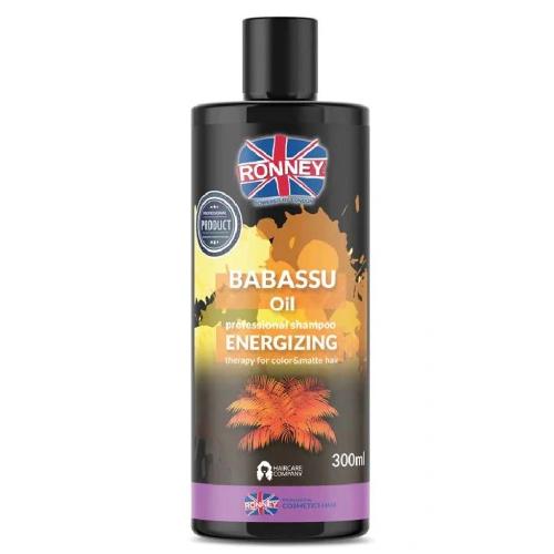 Miniaturka artykułu - RONNEY Babassu Oil Energetyzujący szampon z olejem babassu do włosów farbowanych i matowych, 300ml