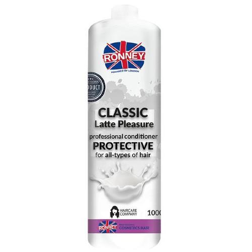 Miniaturka artykułu - RONNEY Classic Latte Pleasure Odżywka ochronna do każdego rodzaju włosów, 1000ml