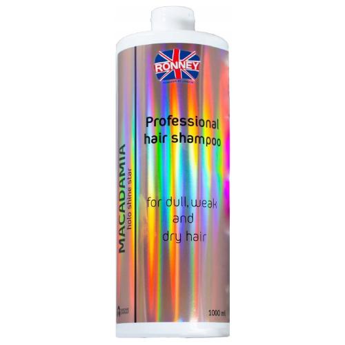 Miniaturka artykułu - Ronney HoLo Shine Star Macadamia Szampon wzmacniający do włosów suchych i osłabionych, 1000 ml