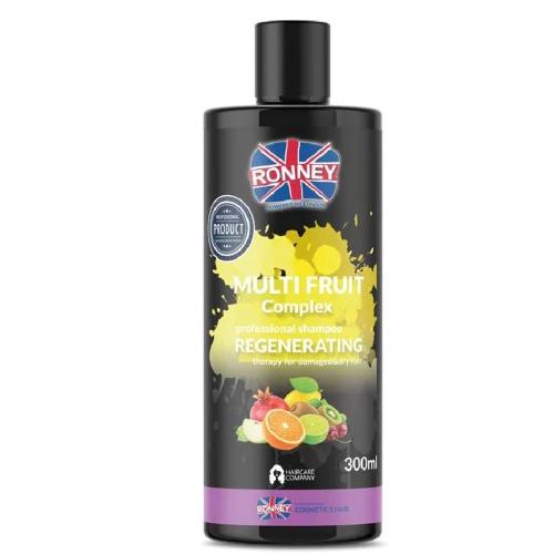 Miniaturka artykułu - RONNEY Multi Fruit Complex Regenerujący szampon do włosów zniszczonych i suchych, 300ml