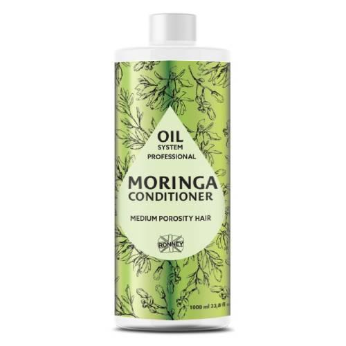 Miniaturka artykułu - RONNEY Oil System Professional Moringa Conditioner - Odżywka do włos&oacute;w średnioporowatych, 1000ml