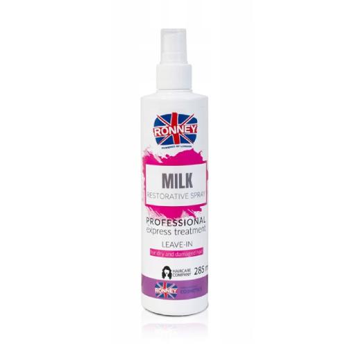 Miniaturka artykułu - RONNEY Professional Milk Restorative Spray - Mleczko do włosów, 285ml