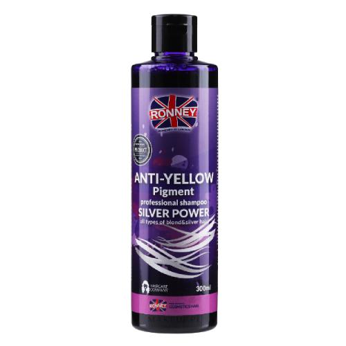 Miniaturka artykułu - RONNEY Silver Power Anti-Yellow Pigment Szampon do włosów blond, rozjaśnionych i siwych, 300ml