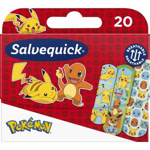 Miniaturka artykułu - Salvequick Plastry dla dzieci Pokemon, 20 szt. USZKODZONE OPAKOWANIE 
