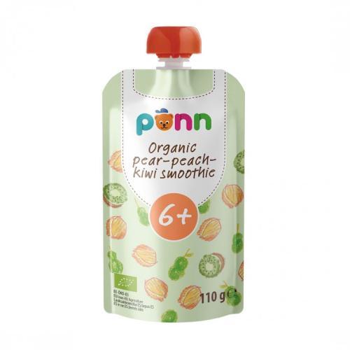 Miniaturka artykułu - SALVEST P&Otilde;NN BIO Brzoskwinia z kiwi, 110 g  KR&Oacute;TKA DATA 31.10.2026