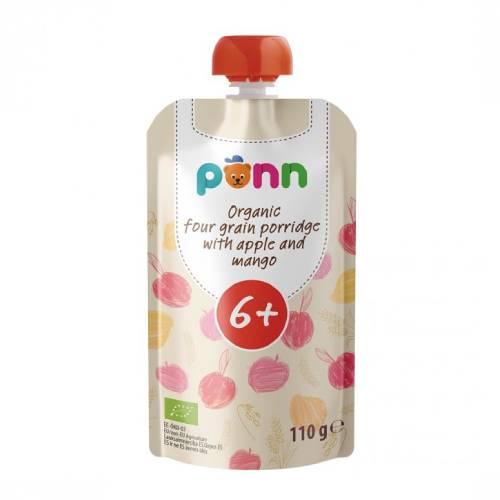 Miniaturka artykułu - SALVEST PÕNN BIO Kaszka zbożowa z mango i jabłkiem, 110g