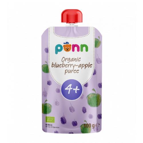 Miniaturka artykułu - SALVEST P&Otilde;NN BIO Puree jabłkowo-jagodowe, 100 g KR&Oacute;TKA DATA 04.10.2026