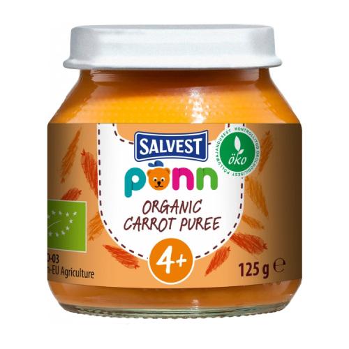Miniaturka artykułu - SALVEST P&Otilde;NN BIO Puree marchewkowe, 125g