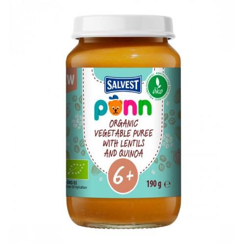 SALVEST P&Otilde;NN BIO Puree warzywne z soczewicą i komosą ryżową, 190g