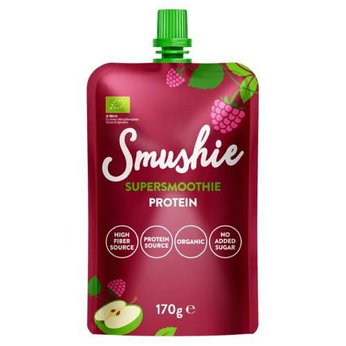 Miniaturka artykułu - Salvest Smushie Bio Protein Boost Smoothie owocowe banan, jabłko, mięta, 170 g