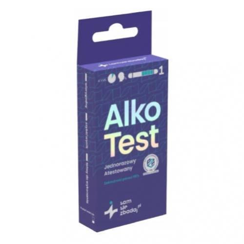 Miniaturka artykułu - SAM SIĘ ZBADAJ Alkotest jednorazowy, 1szt.USZKODZONE TEKTUROWE OPAKOWANIE