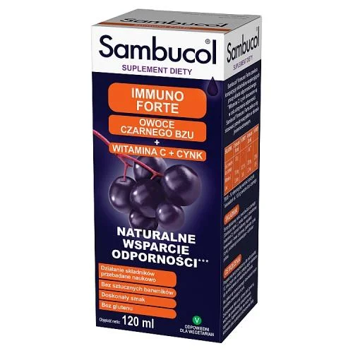 Miniaturka artykułu - Sambucol Immuno Forte, 120ml KR&Oacute;TKA DATA 31.10.2026