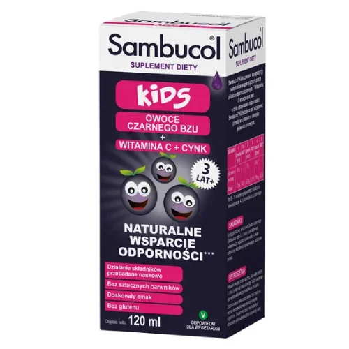 Miniaturka artykułu - Sambucol Kids płyn, 120 ml