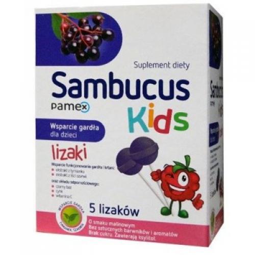 Miniaturka artykułu - Sambucus Kids lizaki - 5 szt. USZKODZONE TEKTUROWE OPAKOWANIE
