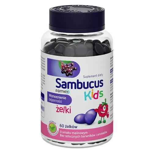 Miniaturka artykułu - Sambucus Kids żelki, 60 szt. - witaminy dla dzieci