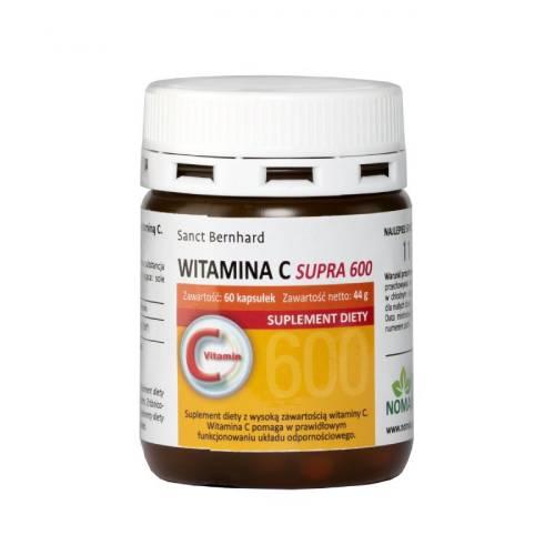 Miniaturka artykułu - Witamina C Supra 600 mg, 60 kapsułek 