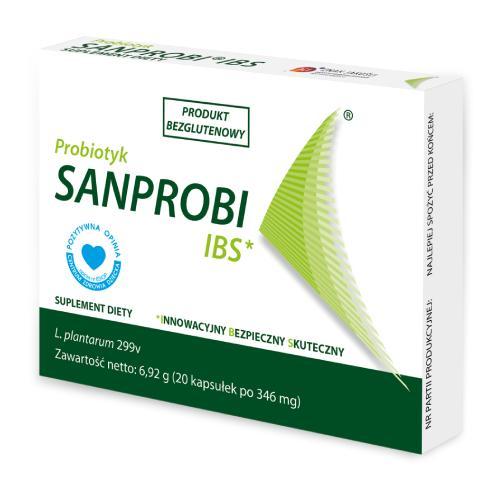 Miniaturka artykułu - SANPROBI IBS probiotyk - 20 kapsułek  USZKODZONE OPAKOWANIE TEKTUROWE