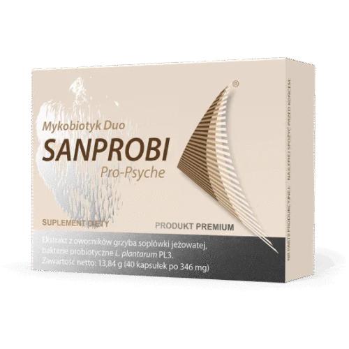 Miniaturka artykułu - Sanprobi Pro-Psyche Mykobiotyk Duo, 40 kaps.