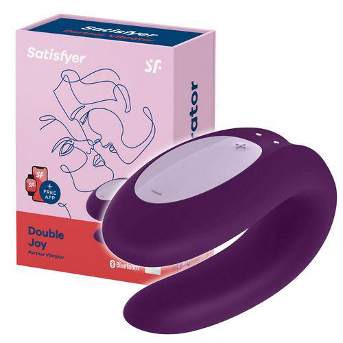 Miniaturka artykułu - Satisfyer Double Joy  wibrator dla par sterowany aplikacją Violet