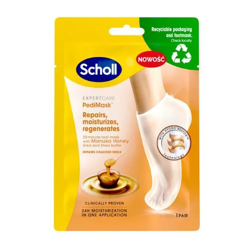 Miniaturka artykułu - SCHOLL Expert Care PediMask Maska do st&oacute;p z miodem manuka KR&Oacute;TKA DATA 31.10.2026