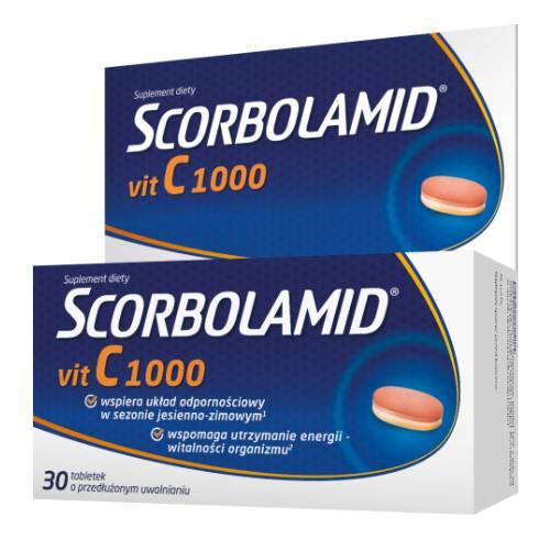 Miniaturka artykułu - Scorbolamid Vit C 1000, 30 tabl.