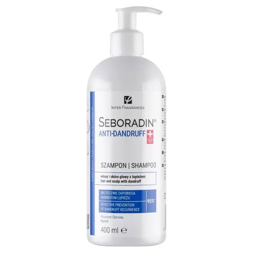 Miniaturka artykułu - SEBORADIN Anti-Dandruff Szampon do włos&oacute;w przeciwłupieżowy, 400ml