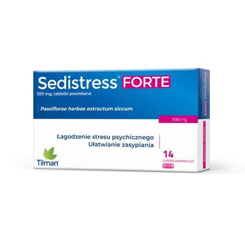 Miniaturka artykułu - Sedistress Forte 500 mg, 14 tabletek powlekanych