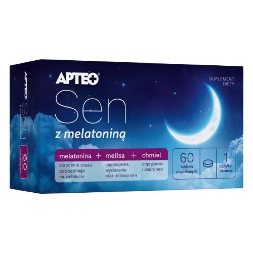 Miniaturka artykułu - APTEO Sen z melatoniną, 60 tabl.