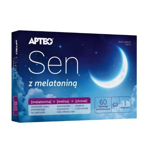 Miniaturka artykułu - APTEO Sen z melatoniną, 60 tabl.