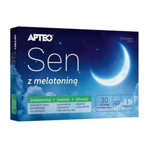 Miniaturka artykułu - APTEO Sen z melatoniną, 30 tabletek