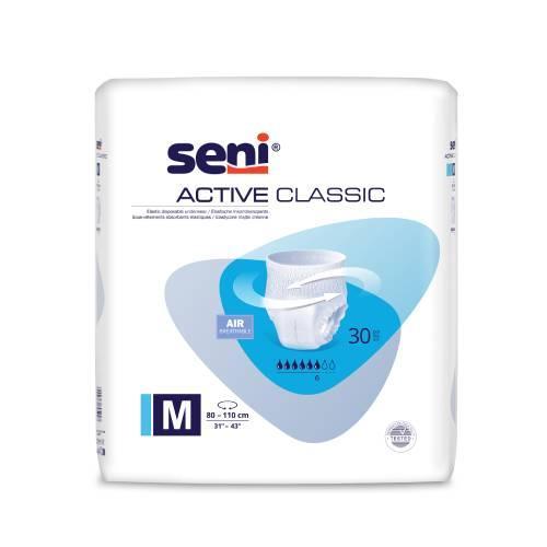 Miniaturka artykułu - SENI ACTIVE CLASSIC M, 30szt. - Elastyczne majtki chłonne USZKODZONE FOLIOWE OPAKOWANIE