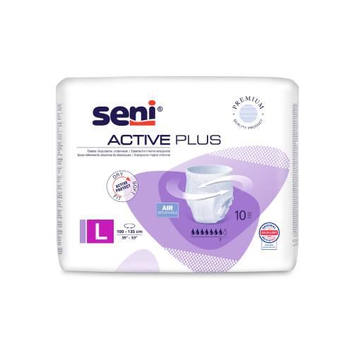 Miniaturka artykułu - SENI ACTIVE PLUS L, 10szt. - Elastyczne majtki chłonne