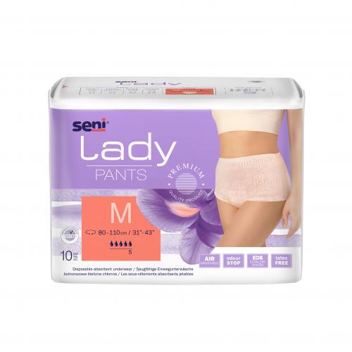 Miniaturka artykułu - SENI Lady Pants Majtki chłonne M, 10 sztuk USZKODZONE FOLIOWE OPAKOWANIE 