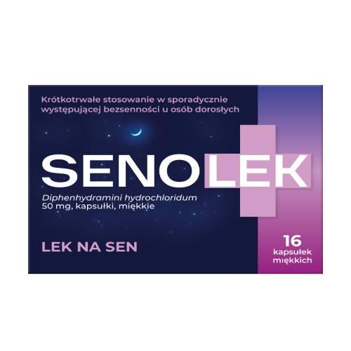 Miniaturka artykułu - Senolek 50 mg, 16 kapsułek - lek na sen