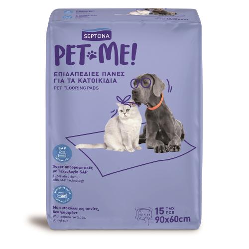 Miniaturka artykułu - SEPTONA Pet Me! Super chłonna mata dla zwierząt 60x90cm, 15 szt. USZKODZONE FOLIOWE OPAKOWANIE 