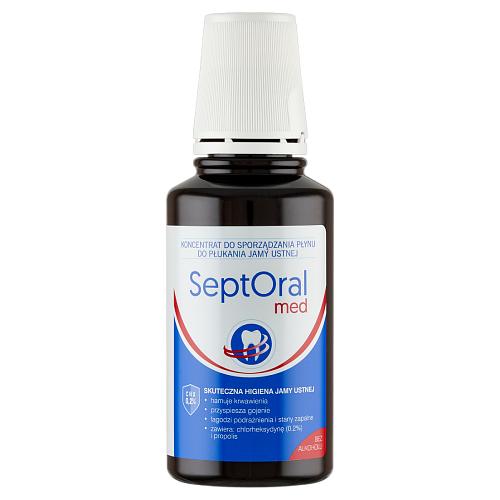 Miniaturka artykułu - SEPTORAL MED Koncentrat do sporządzenia płynu do płukania jamy ustnej, 200ml